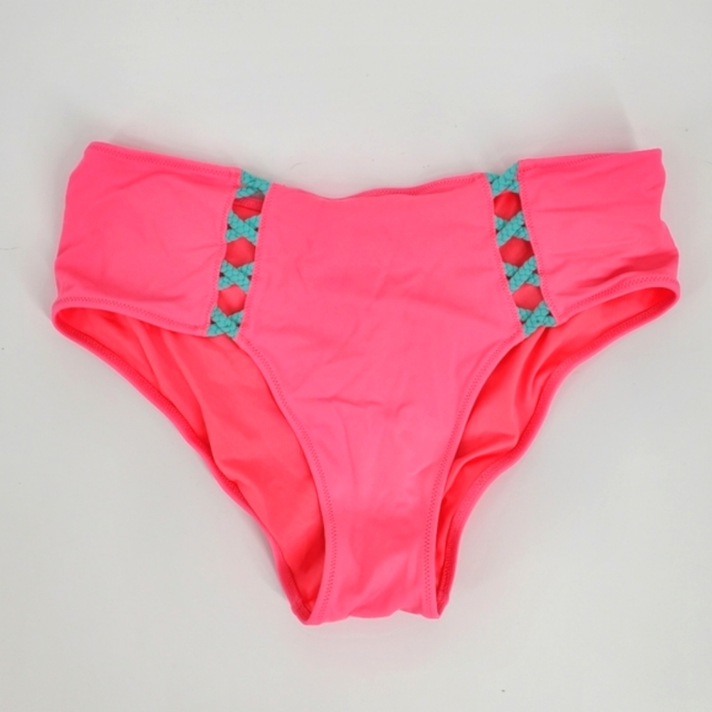 Victoria Secret Pink With Teal Accents Bikini Bottoms